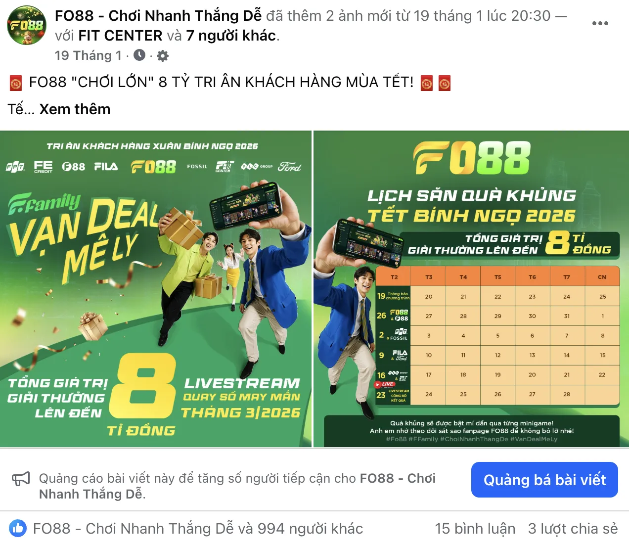 Nguồn: Fanpage FO88 - Chơi Nhanh Thắng Dễ