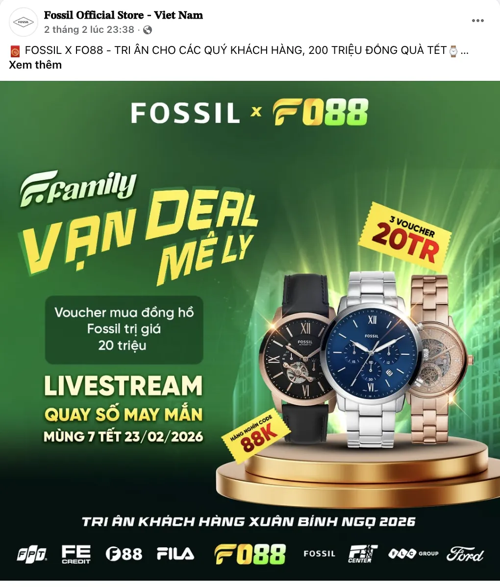 F FAMILY 8 TỶ ĐỒNG: FO88 CÔNG BỐ HỢP TÁC VỚI FORD, FPT SHOP VÀ LOẠT THƯƠNG HIỆU F HÀNG ĐẦU